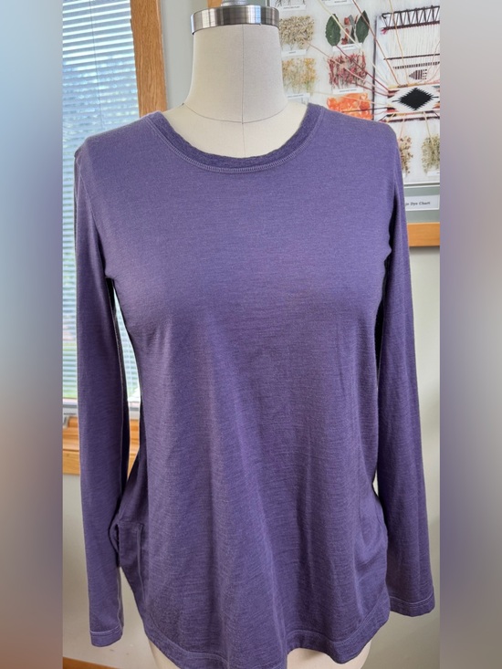 Woolx Tops - Long Sleeve Scoop Neck Tunic Top in Hazel